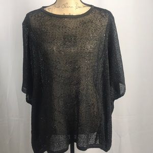 Boston Proper sheer sequin sweater/coverup.